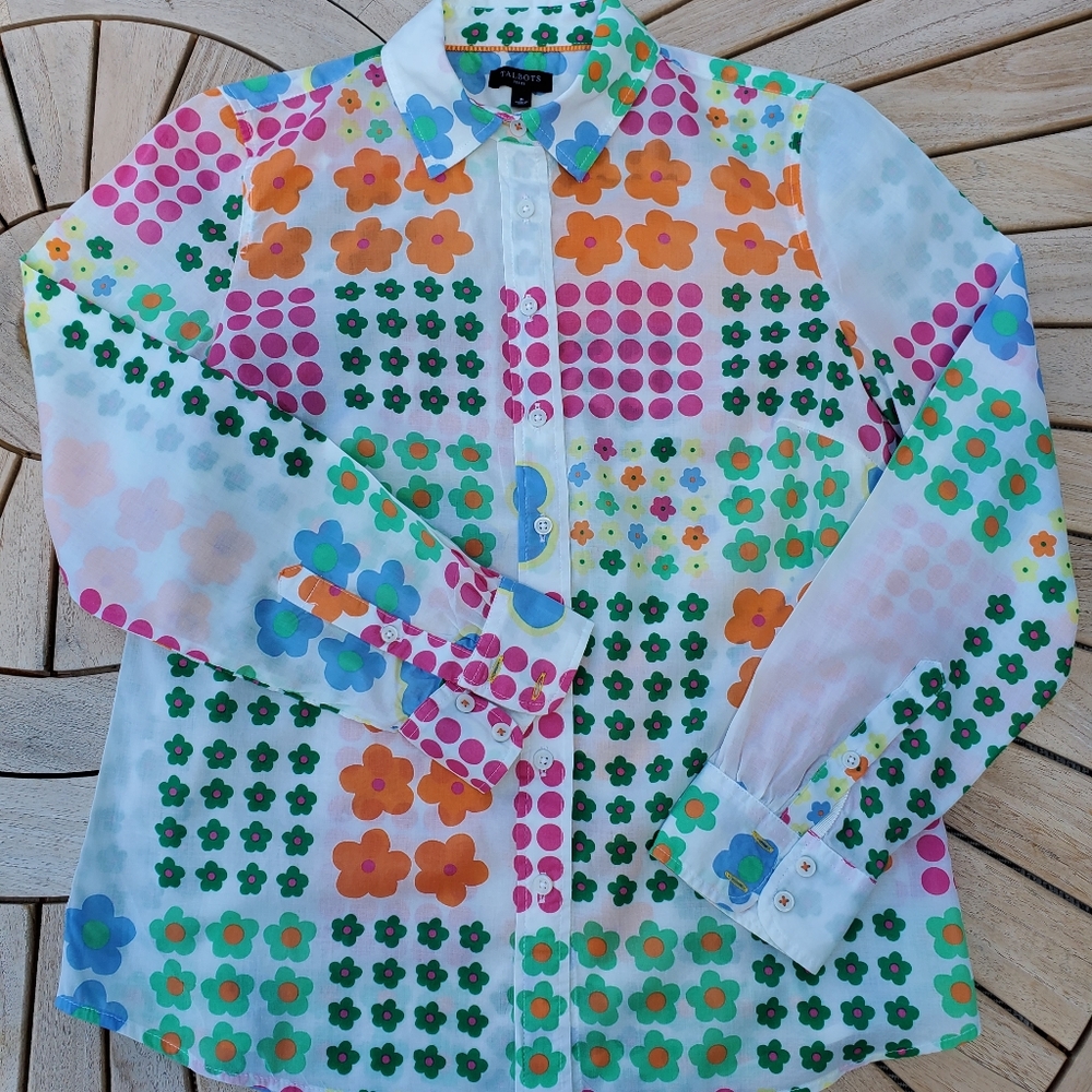 Talbot, Cotton Button Down Blouse - image 6